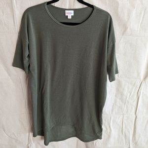 Lularoe Army Green Irma Shirt, XS